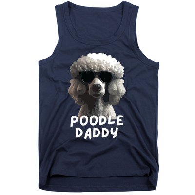 Cool Poodle Wearing Sunglasses Portrait Dad Poodle Daddy Tank Top