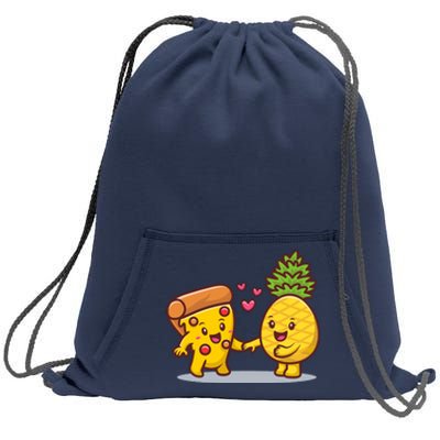 Cute Pizza With Pineapple Sweatshirt Cinch Pack Bag