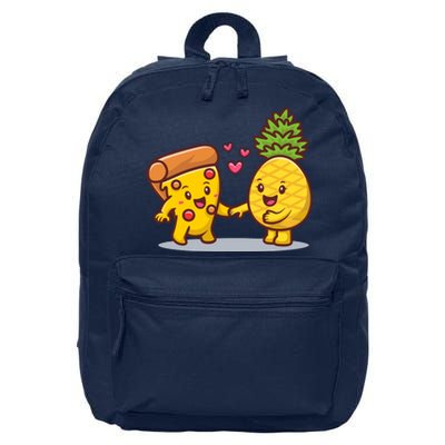 Cute Pizza With Pineapple 16 in Basic Backpack