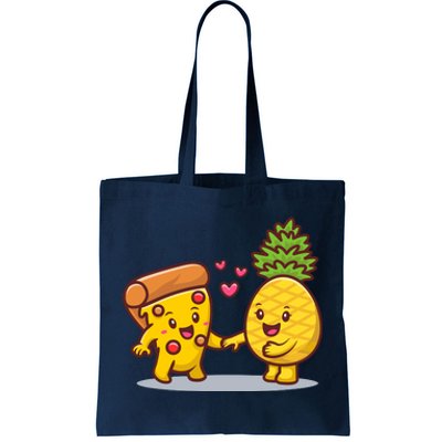 Cute Pizza With Pineapple Tote Bag