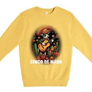 Cute Pembroke Welsh Dog Cinco De Mayo Mexican Holiday Attire Gift Premium Crewneck Sweatshirt