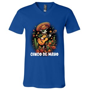 Cute Pembroke Welsh Dog Cinco De Mayo Mexican Holiday Attire Gift V-Neck T-Shirt