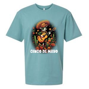 Cute Pembroke Welsh Dog Cinco De Mayo Mexican Holiday Attire Gift Sueded Cloud Jersey T-Shirt