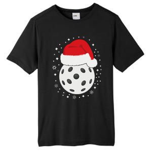 Christmas Pickleball Wearing A Santa Hat In Snow Tall Fusion ChromaSoft Performance T-Shirt