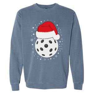 Christmas Pickleball Wearing A Santa Hat In Snow Garment-Dyed Sweatshirt