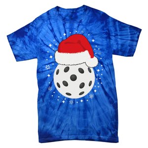 Christmas Pickleball Wearing A Santa Hat In Snow Tie-Dye T-Shirt