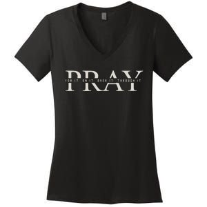 Christian Pray Women Of The Bible Christian Women's V-Neck T-Shirt