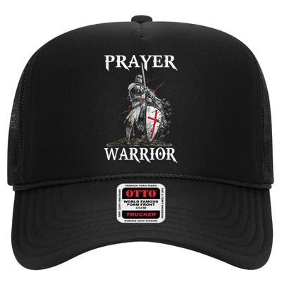 Christian Prayer Warrior Jesus Cross Religious Messages High Crown Mesh Back Trucker Hat