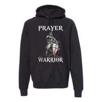 Christian Prayer Warrior Jesus Cross Religious Messages Premium Hoodie