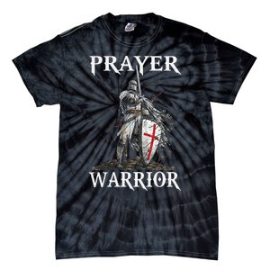 Christian Prayer Warrior Jesus Cross Religious Messages Tie-Dye T-Shirt