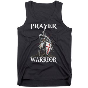 Christian Prayer Warrior Jesus Cross Religious Messages Tank Top