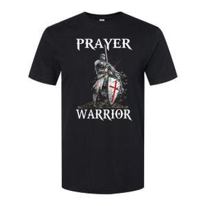 Christian Prayer Warrior Jesus Cross Religious Messages Softstyle CVC T-Shirt