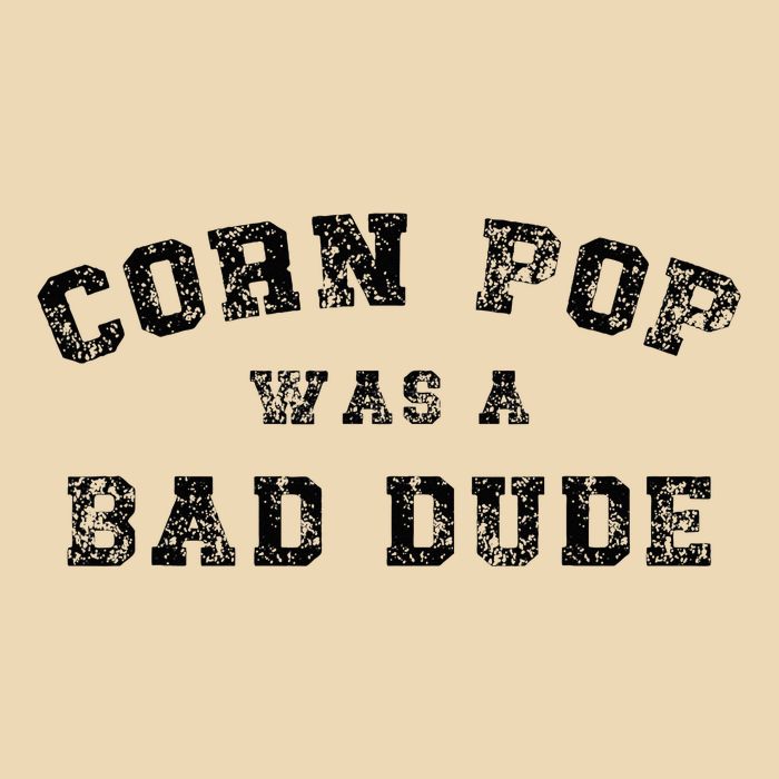 Corn Pop Was A Bad Dude Athletic Cornpop Meme Drawstring Bag