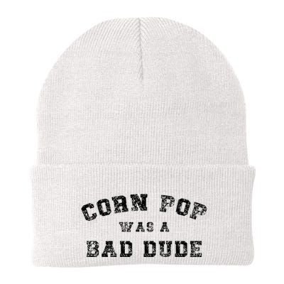 Corn Pop Was A Bad Dude Athletic Cornpop Meme Beanie