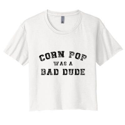 Corn Pop Was A Bad Dude Athletic Cornpop Meme Crop Top