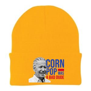 Corn Pop Was A Bad Dude Funny Joe Biden Knit Cap Winter Beanie