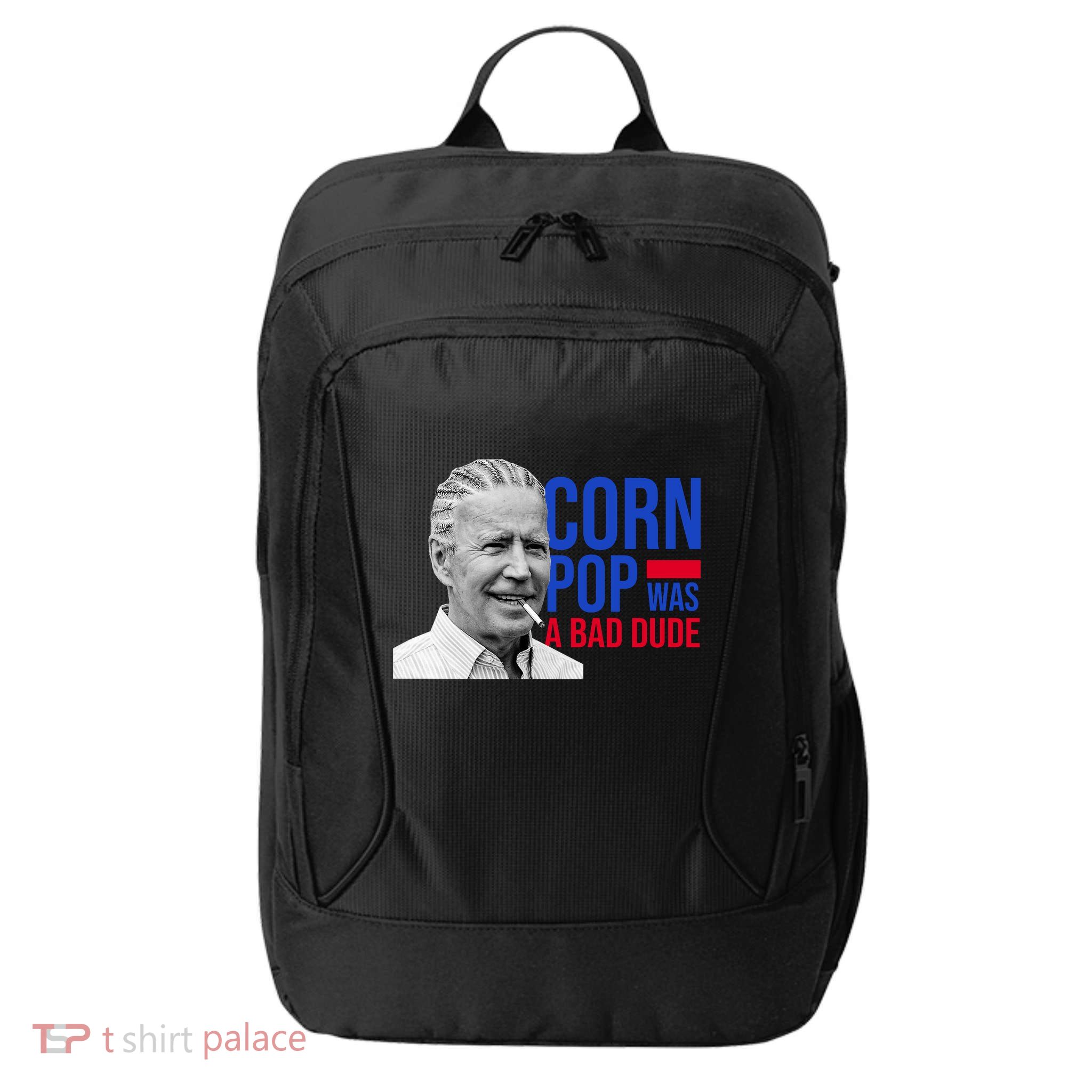 Corn Pop Was A Bad Dude Funny Joe Biden City Backpack