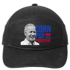 Corn Pop Was A Bad Dude Funny Joe Biden 7-Panel Snapback Hat