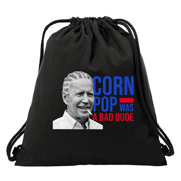 Corn Pop Was A Bad Dude Funny Joe Biden Drawstring Bag