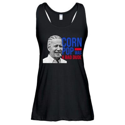 Corn Pop Was A Bad Dude Funny Joe Biden Ladies Essential Flowy Tank