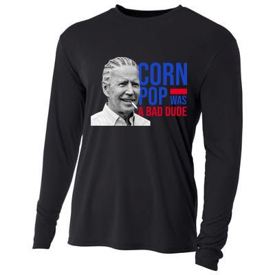 Corn Pop Was A Bad Dude Funny Joe Biden Cooling Performance Long Sleeve Crew