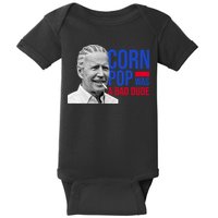 Corn Pop Was A Bad Dude Funny Joe Biden Baby Bodysuit