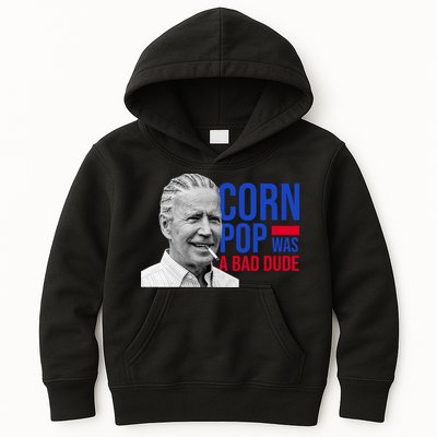 Corn Pop Was A Bad Dude Funny Joe Biden Kids Hoodie