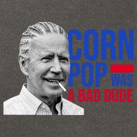 Corn Pop Was A Bad Dude Funny Joe Biden Cotton Canvas Backpack