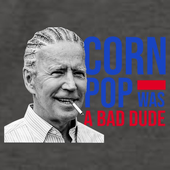 Corn Pop Was A Bad Dude Funny Joe Biden Vector Backpack