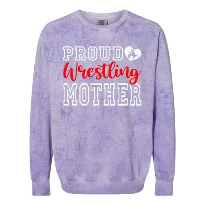 Cute Proud Wrestling Mother Mothers Day Christmas Colorblast Crewneck Sweatshirt