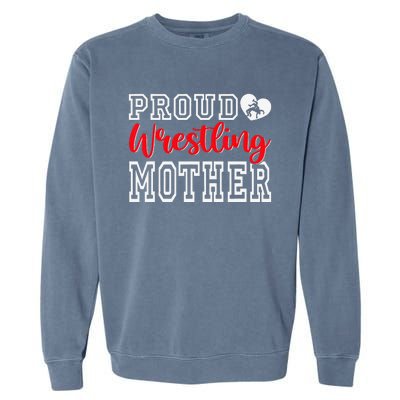 Cute Proud Wrestling Mother Mothers Day Christmas Garment-Dyed Sweatshirt