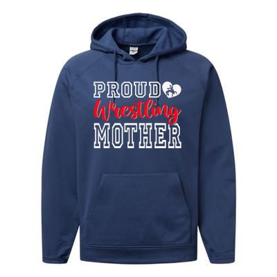 Cute Proud Wrestling Mother Mothers Day Christmas Performance Fleece Hoodie