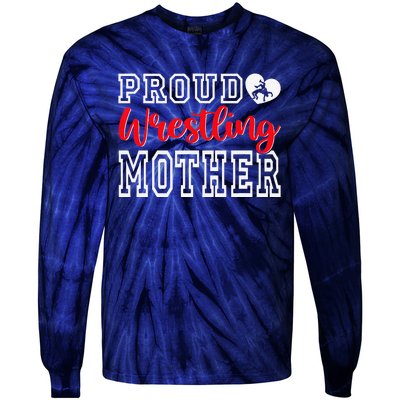 Cute Proud Wrestling Mother Mothers Day Christmas Tie-Dye Long Sleeve Shirt