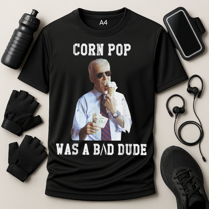 Corn Pop Was A Bad Dude Joe Biden Funny Political Meme Performance Shirt