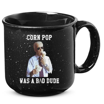 Corn Pop Was A Bad Dude Joe Biden Funny Political Meme 15oz Campfire Ceramic Mug