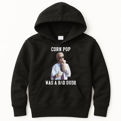 Corn Pop Was A Bad Dude Joe Biden Funny Political Meme Kids Hoodie