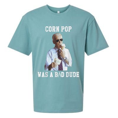 Corn Pop Was A Bad Dude Joe Biden Funny Political Meme Sueded Cloud Jersey T-Shirt