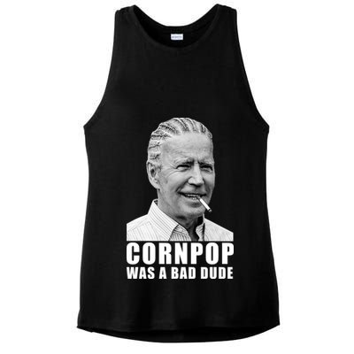 Corn Pop Was A Bade Due Funny Joe Biden Vintage Ladies PosiCharge Tri-Blend Wicking Tank