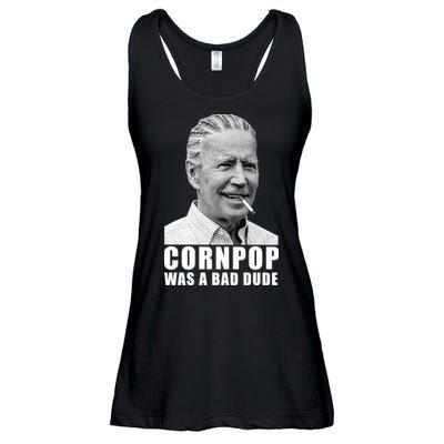 Corn Pop Was A Bade Due Funny Joe Biden Vintage Ladies Essential Flowy Tank