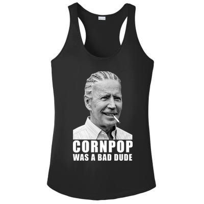 Corn Pop Was A Bade Due Funny Joe Biden Vintage Ladies PosiCharge Competitor Racerback Tank