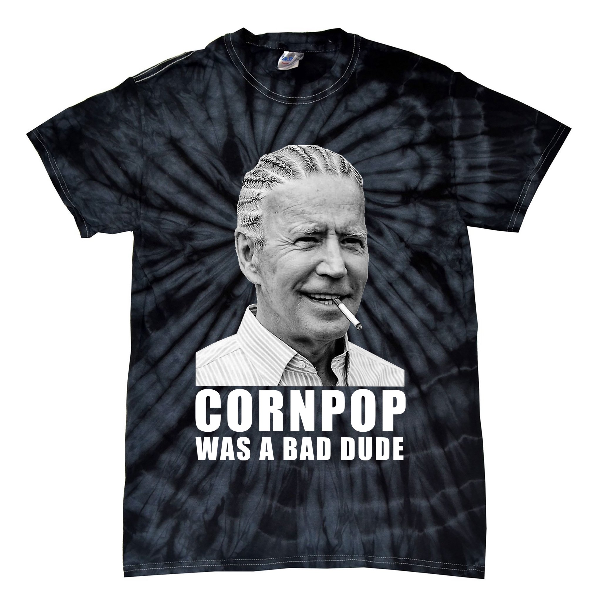 Corn Pop Was A Bade Due Funny Joe Biden Vintage Tie-Dye T-Shirt