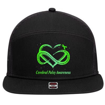 Cerebral Palsy Warrior CP Awareness 7 Panel Mesh Trucker Snapback Hat