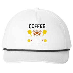 Coffee Pickleball Wine Repeat Snapback Five-Panel Rope Hat