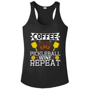 Coffee Pickleball Wine Repeat Ladies PosiCharge Competitor Racerback Tank