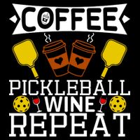Coffee Pickleball Wine Repeat Premium T-Shirt