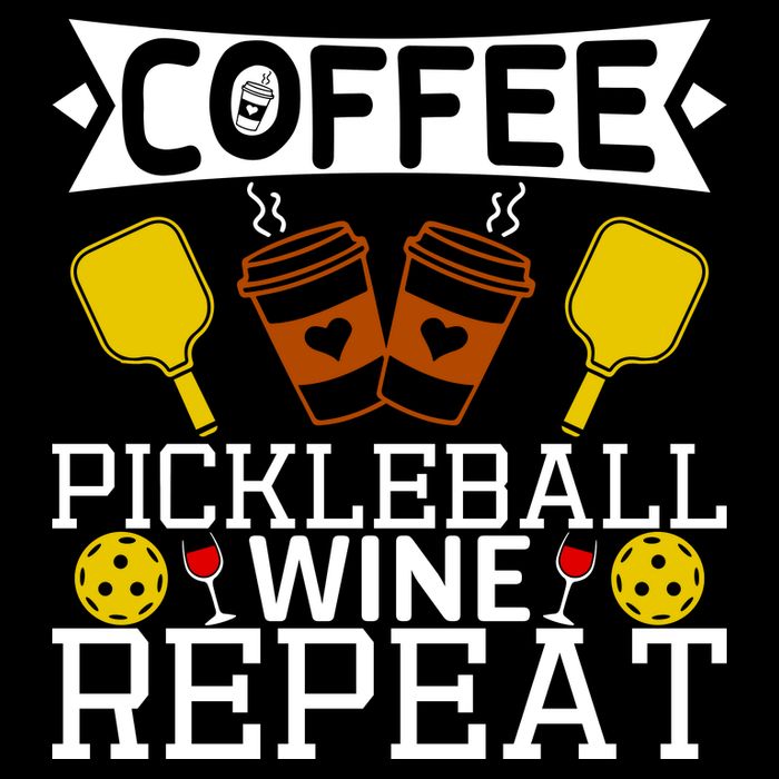 Coffee Pickleball Wine Repeat Wool Snapback Cap