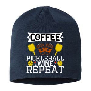 Coffee Pickleball Wine Repeat Sustainable Beanie