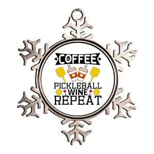 Coffee Pickleball Wine Repeat Metallic Star Ornament