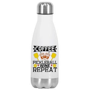 Coffee Pickleball Wine Repeat Stainless Steel Insulated Water Bottle