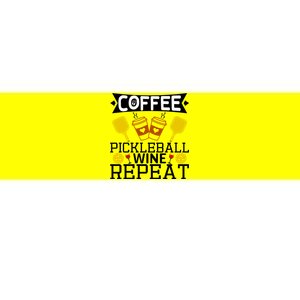 Coffee Pickleball Wine Repeat Bumper Sticker